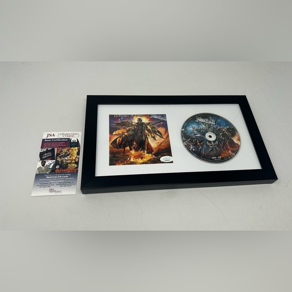 Rob Halford of Judas Priest signed Redeemer of Souls Framed CD Cover JSA COA